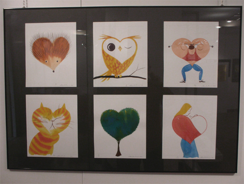 Illustrazioni originali del libro "Ti disegno un cuore" a Fantastiche Matite 2008.